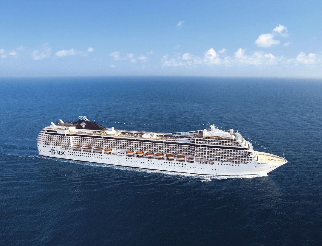 MSC Orchestra sailing through the caribbean