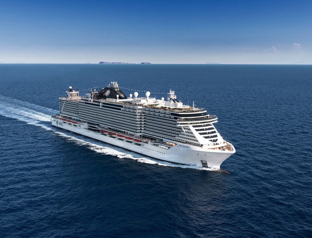 MSC Seaview sailing through the caribbean