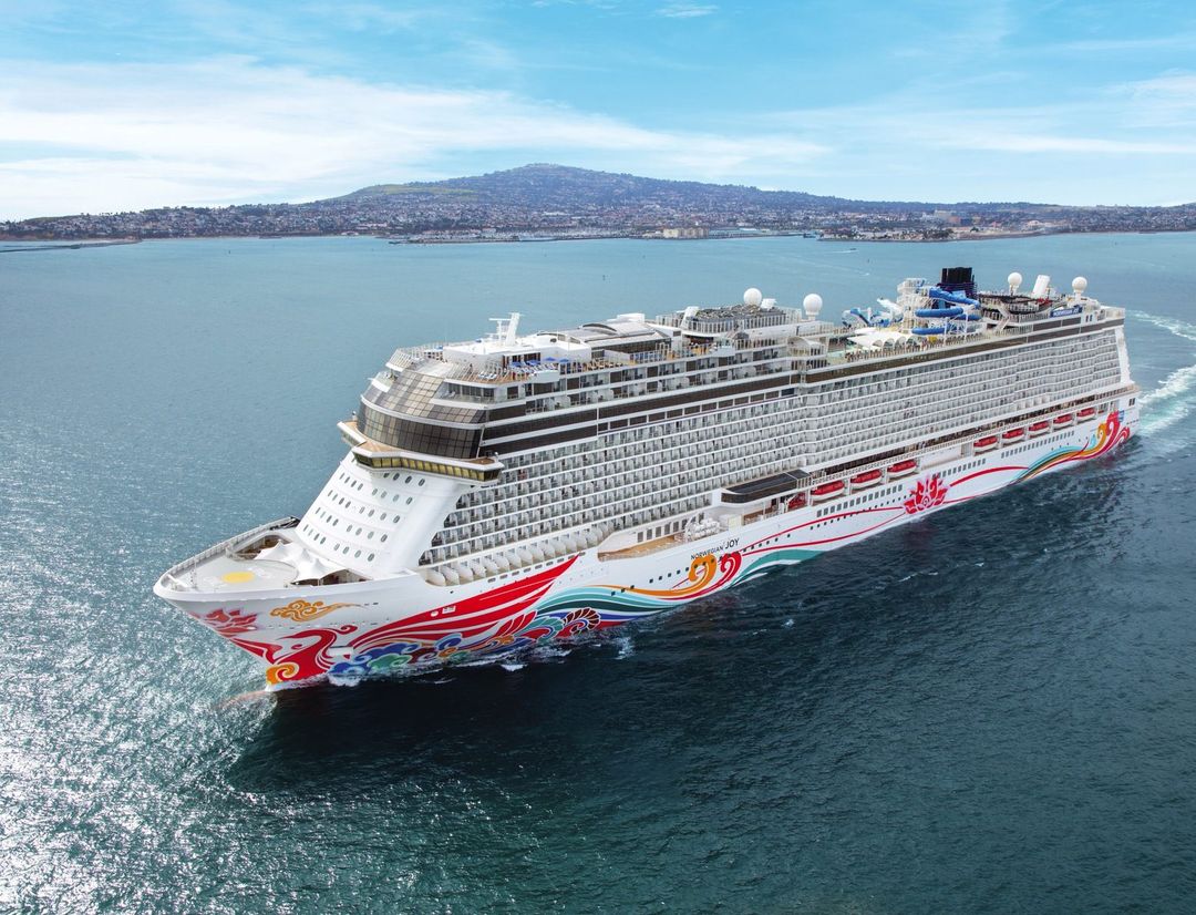 Norwegian Joy sailing through the caribbean
