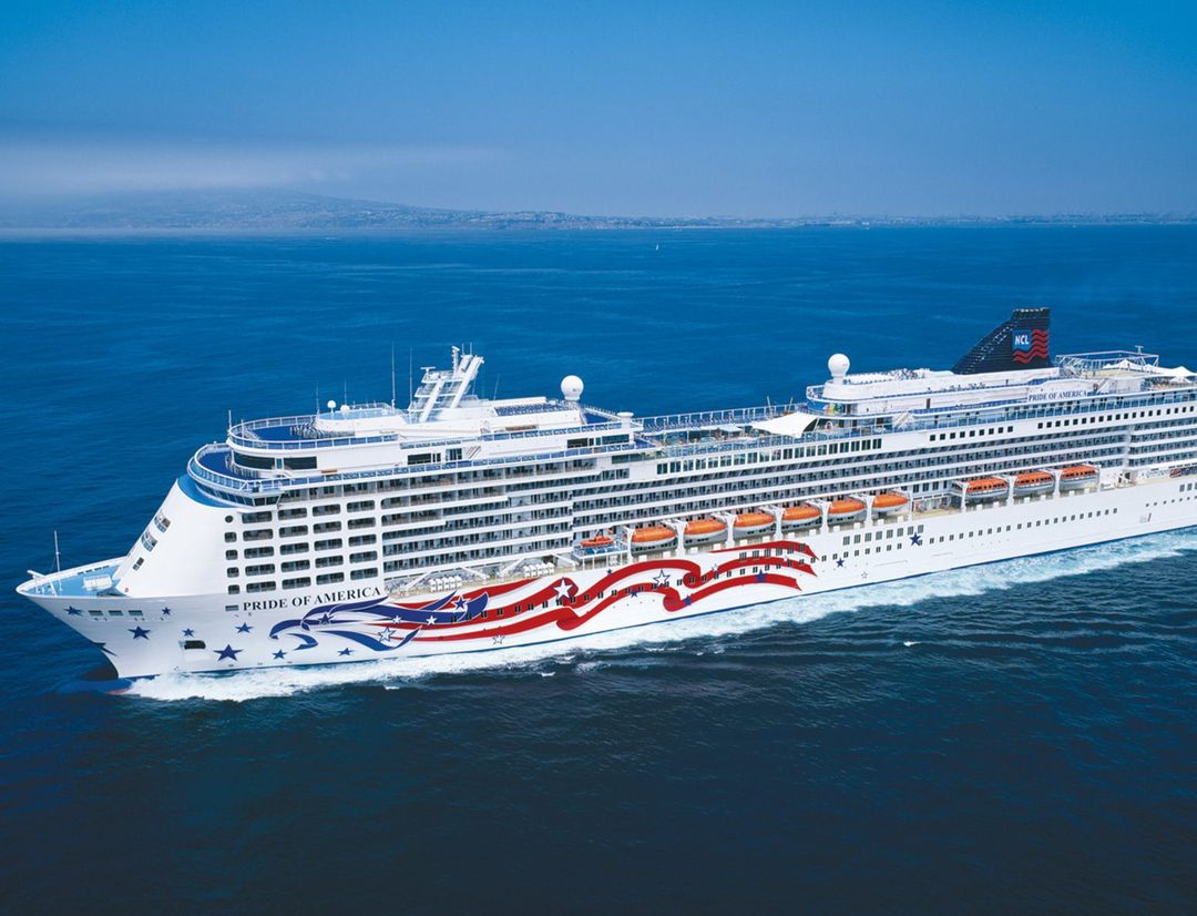 Pride of America sailing through the caribbean