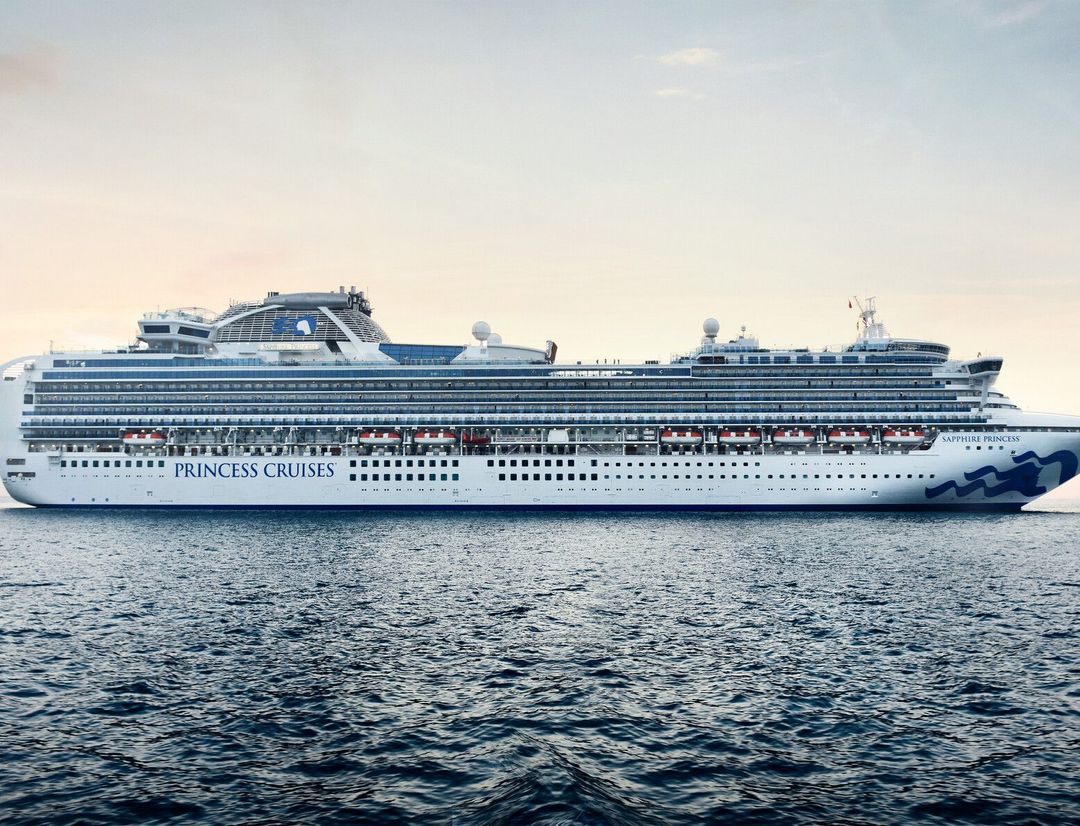 Sapphire Princess sailing through the caribbean