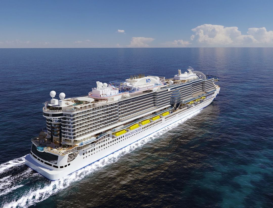 Sun Princess sailing through the caribbean