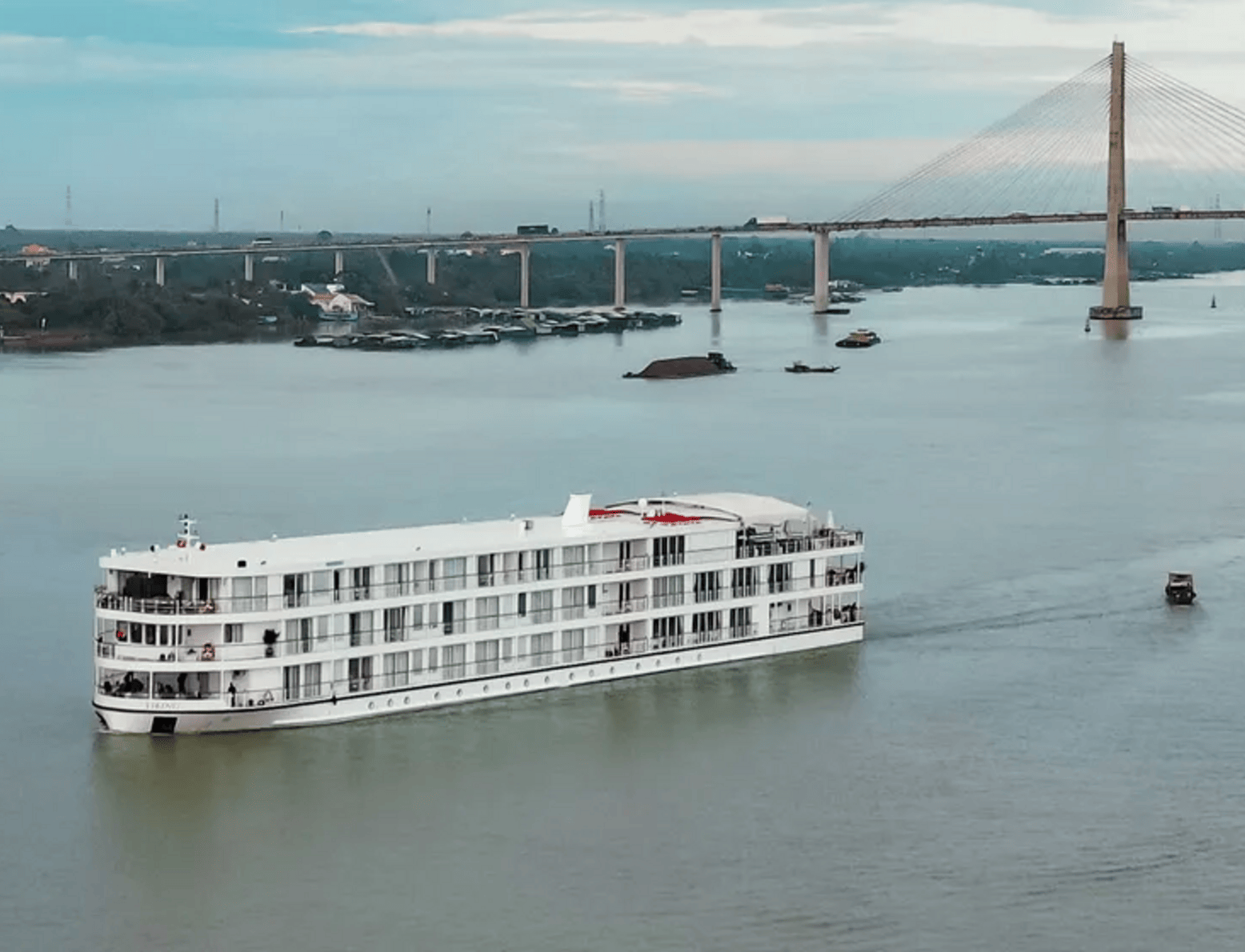 Viking Tonle sailing through the caribbean