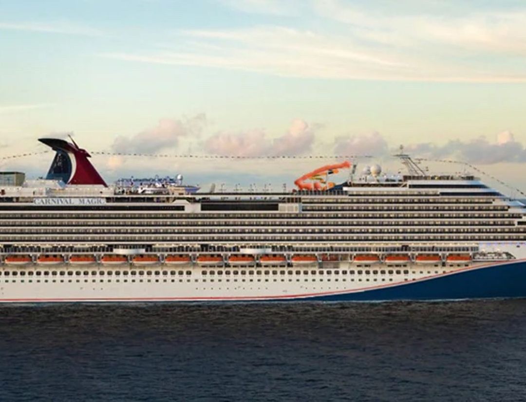Carnival Magic sailing through the caribbean