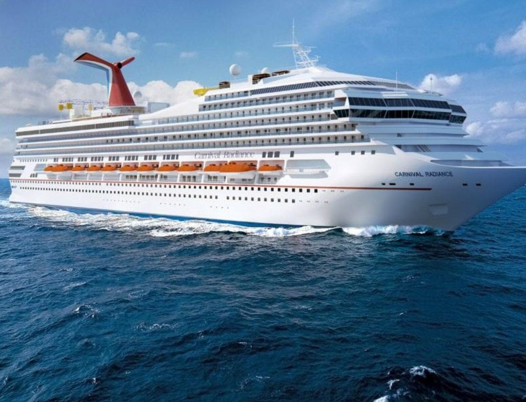 Carnival Radiance sailing through the caribbean