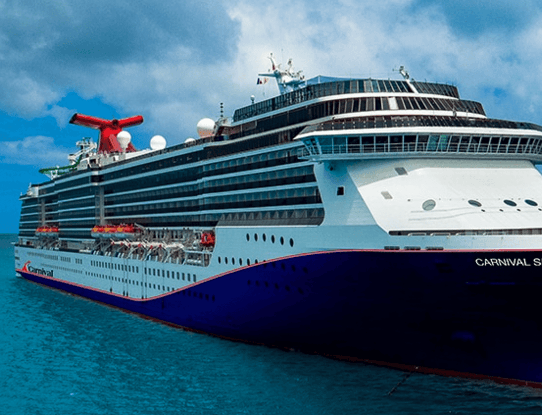 Carnival Spirit sailing through the caribbean