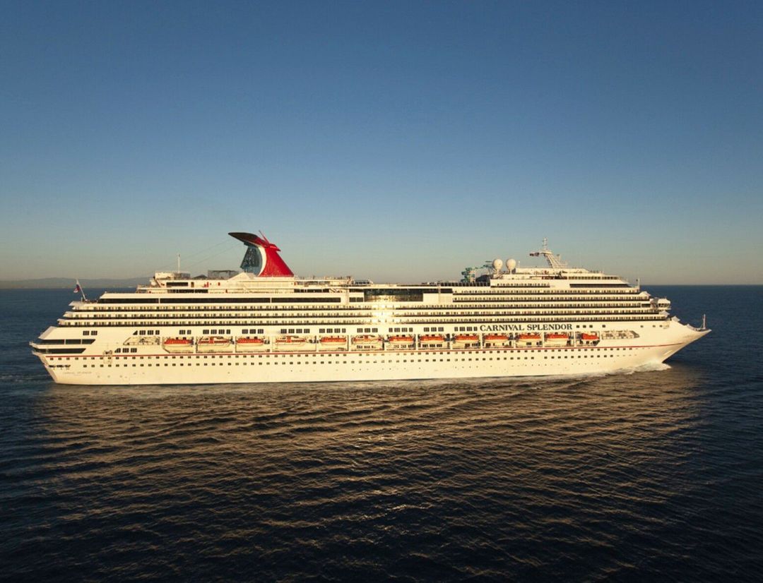 Carnival Splendor sailing through the caribbean