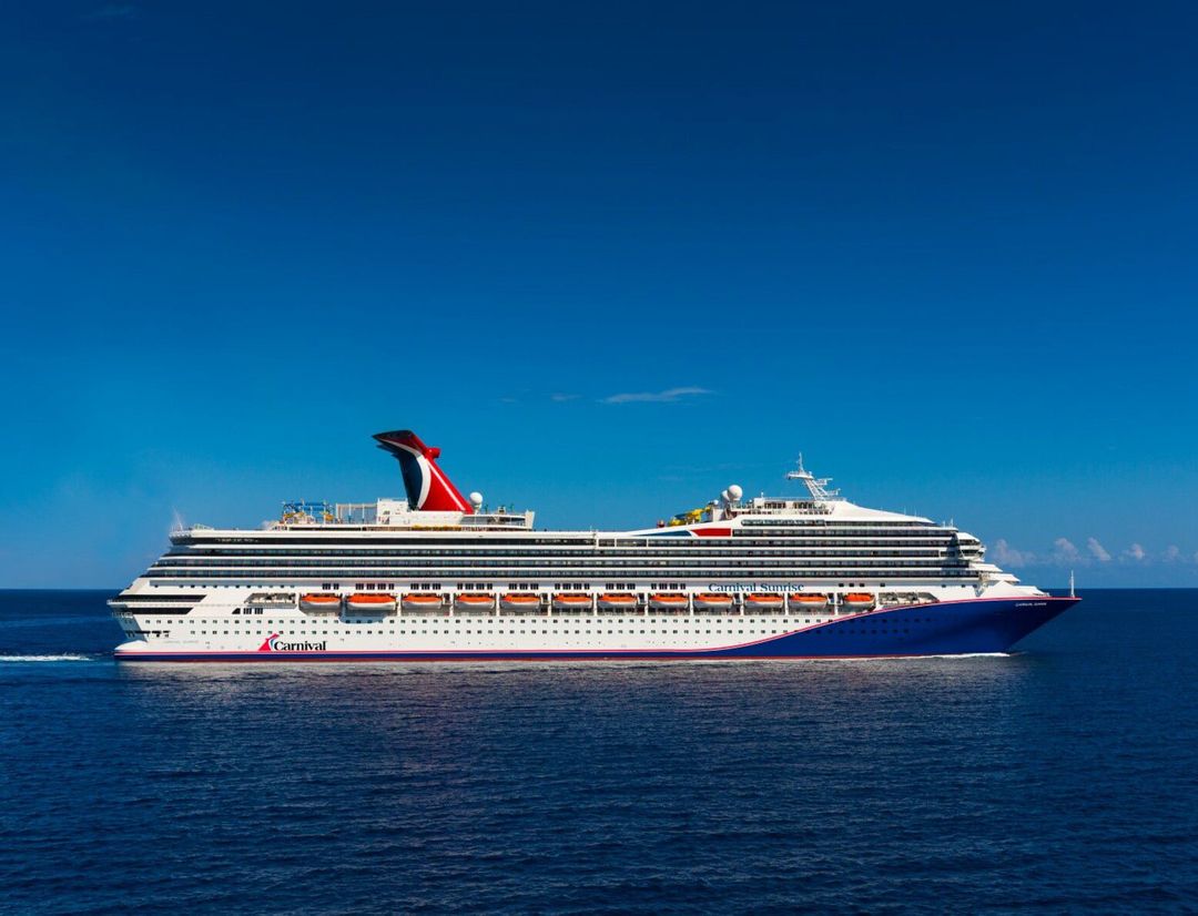Carnival Sunrise sailing through the caribbean