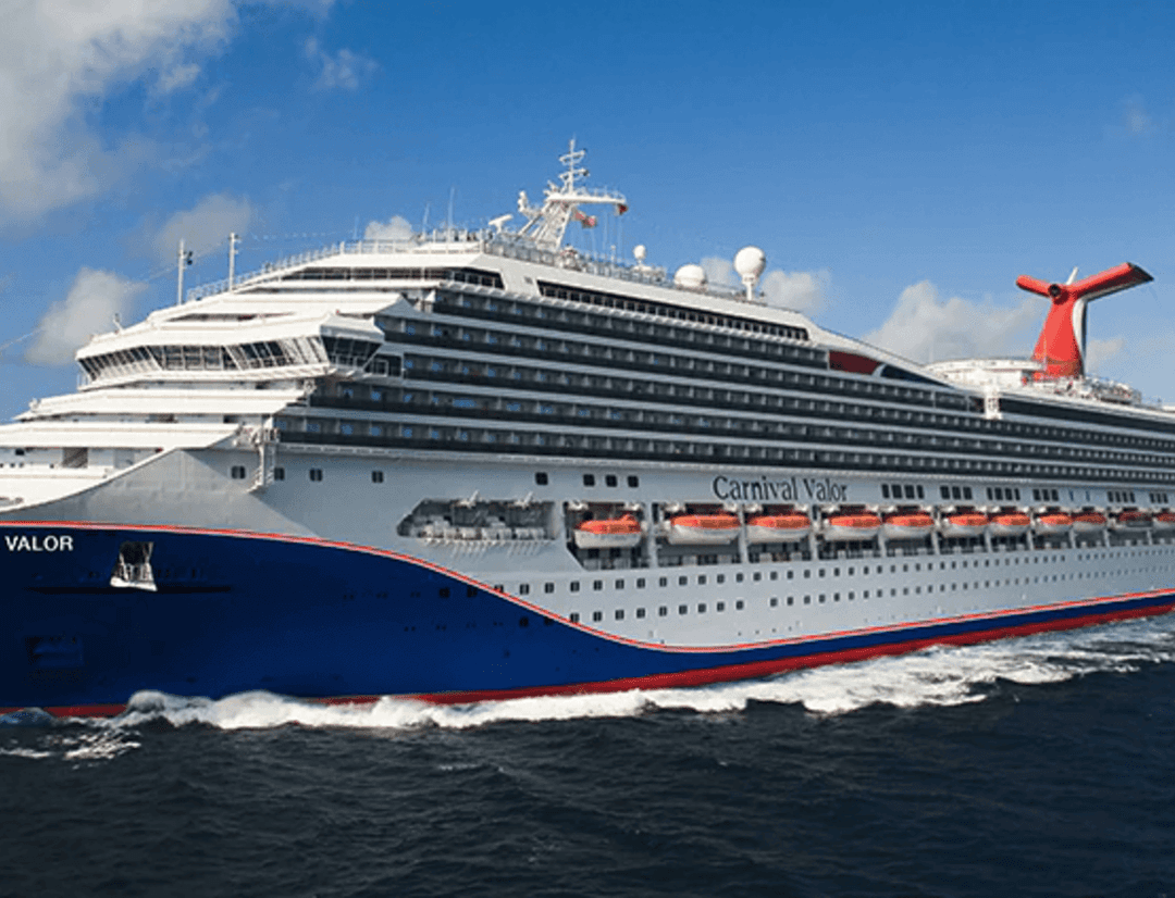 Carnival Valor sailing through the caribbean